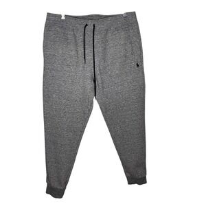 Polo Ralph Lauren Mens Heather Grey Drawstring Jogger Pants Logo Size Large